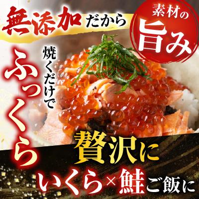 ふるさと納税 根室市 無添加天然甘塩紅鮭5切×3P、いくら醤油漬け(鮭卵)70g×1P A-11190_2