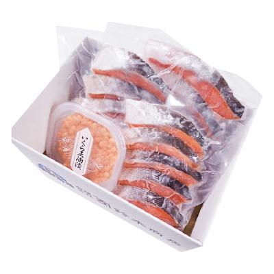 ふるさと納税 根室市 無添加天然甘塩紅鮭5切×3P、いくら醤油漬け(鮭卵)70g×1P A-11190_3