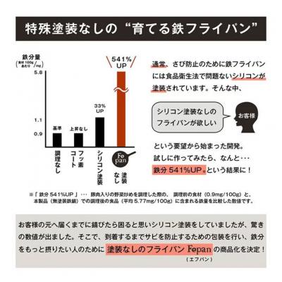 ふるさと納税 三条市 村の鍛冶屋 Fepan 鉄フライパン28cm 深型 フタ付き 無塗装 オール熱源対応 030S111の画像