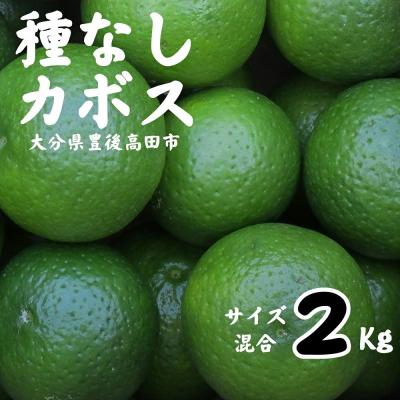 ふるさと納税 豊後高田市 [かぼす] 種なしカボス2kg(サイズ混合) かぼす カボス 柑橘 調味料 香酸柑橘