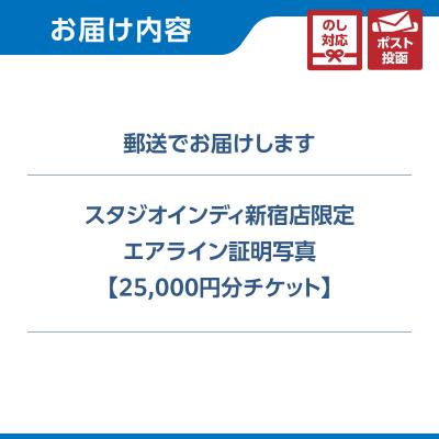 ふるさと納税 新宿区 【スタジオインディ新宿店限定】エアライン証明写真25,000円分チケット_0182-010-S07_2