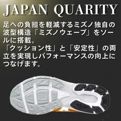ふるさと納税 宍粟市 ミズノ ランニングシューズ【オレンジ×ホワイト×オレンジ 2E】AO83の画像