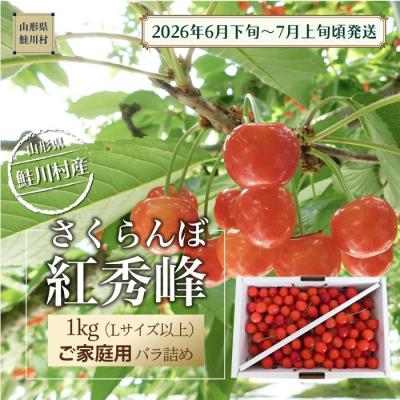 ふるさと納税 鮭川村 鮭川村産さくらんぼ <紅秀峰>家庭用バラ詰め 1kg