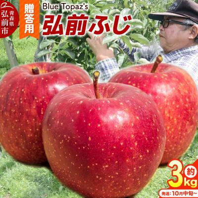ふるさと納税 弘前市 [26年10月中旬〜発送]りんご 弘前ふじ[贈答用]約3kg|24_bts-020301bc
