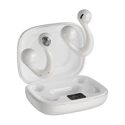 ふるさと納税 名古屋市 [ホワイト]イヤリング型ワイヤレスイヤホン Bluetooth6.1 空気伝導