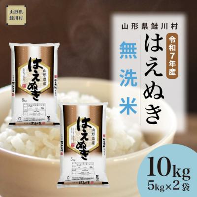 ふるさと納税 鮭川村 ★数量限定★ 令和7年産 山形県産 はえぬき[無洗米]10kg(5kg×2袋)鮭川村