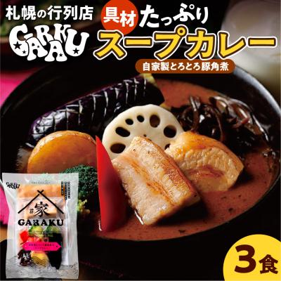 ふるさと納税 札幌市 家GARAKU 自家製とろとろ豚角煮のスープカレー_hs358-004