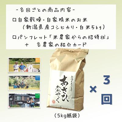 ふるさと納税 上越市 【毎月定期便】農家直送!新潟県産棚田のコシヒカリ「あさひかがやく」白米5kg 全3回｜y-sf｜04