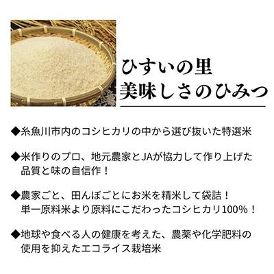 ふるさと納税 糸魚川市 【毎月定期便】新潟県糸魚川産コシヒカリ 2kg 農家自慢の特選米『ひすいの里』全3回｜y-sf｜04