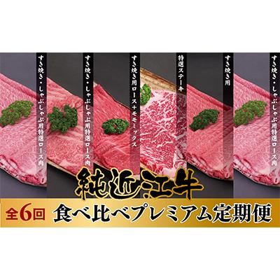 ふるさと納税 草津市 [2ヵ月毎定期便]純近江牛食べ比べプレミアム定期便全6回