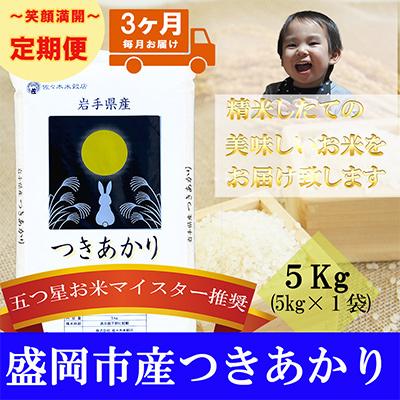 ふるさと納税 盛岡市 [毎月定期便][3か月毎月配送][つきあかり]5kg全3回