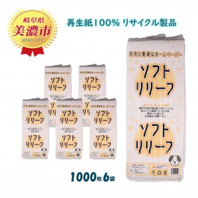 ふるさと納税 美濃市 [2ヵ月毎定期便]ちり紙[リリーフ]1000枚x6袋 全3回