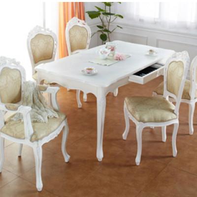 ふるさと納税 海南市 コモダイニングテーブルW135 5点セット肘なし WH[複数個口で配送]