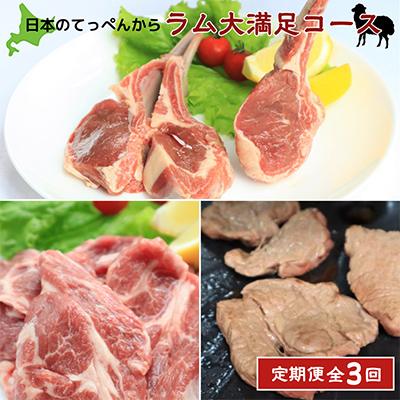 ふるさと納税 稚内市 [毎月定期便][日本のてっぺんから]ラム 肉 大満足 コース全3回