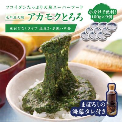 ふるさと納税 宇土市 [3ヵ月毎定期便]国産 天然あかもくとろろ100g×9個海藻たれ付き!全4回