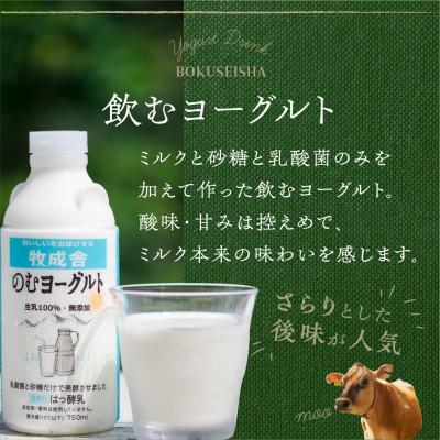 ふるさと納税 飛騨市 【毎月定期便】飛騨の牛乳屋・牧成舎の飛騨産生乳100%!低温殺菌牛乳3本&のむヨーグルト2本全6回