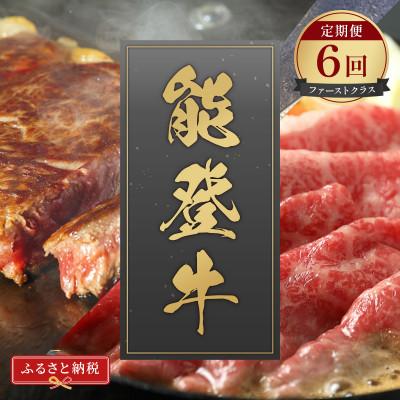 ふるさと納税 輪島市 [毎月定期便][和牛セレブ]能登牛 定期便「ファーストクラス」全6回