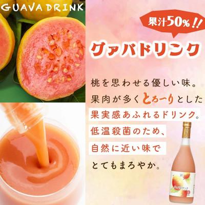ふるさと納税 串間市 【毎月定期便】驚きの果実感!グァバ・パッションフルーツドリンク2本セット(各720ml)全3回の画像