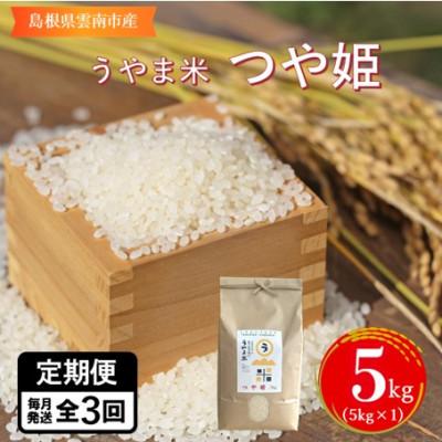 ふるさと納税 雲南市 [毎月定期便]神話の里/吉田町「うやま米」つや姫 5kg(5kg×1)全3回