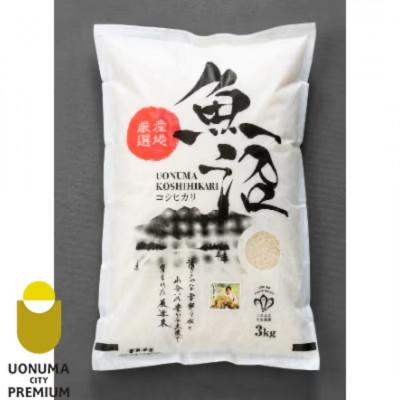 ふるさと納税 魚沼市 [毎月定期便][無洗米]「米食味鑑定士 厳選」魚沼産コシヒカリ 3kg全3回