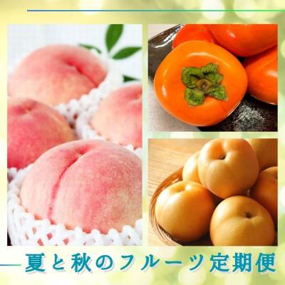 ふるさと納税 太地町 [発送月固定定期便]夏と秋のフルーツ定期便 (桃・梨・ひらたねなし柿) [tkb372]全3回