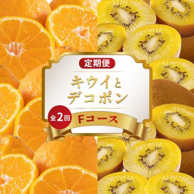 ふるさと納税 丸亀市 [発送月固定定期便]フルーツ定期便 Fコース(ゴールドキウイ デコポン) 丸亀市全2回