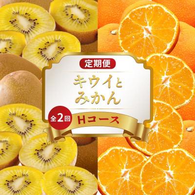 ふるさと納税 丸亀市 [発送月固定定期便]フルーツ定期便 Hコース (小原紅早生みかん ゴールドキウイ)全2回