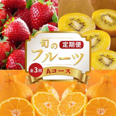 ふるさと納税 丸亀市 [発送月固定定期便]フルーツ定期便 Aコース (ゴールドキウイ いちご デコポン)全3回