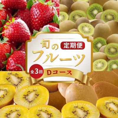 ふるさと納税 丸亀市 [発送月固定定期便]フルーツ定期便 Dコース (ゴールドキウイ キウイっこ さぬきひめいちご)全3回