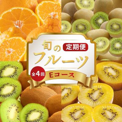 ふるさと納税 丸亀市 [発送月固定定期便]フルーツ定期便 Eコース (キウイっこ 香緑 デコポン ゴールドキウイ )全4回