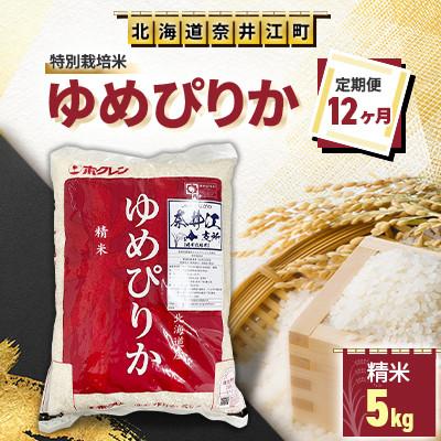 ふるさと納税 奈井江町 [毎月定期便][12ヶ月連続]特別栽培米「ゆめぴりか」精米5kg全12回
