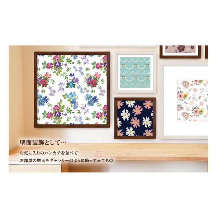 万丈（VANJOH） ハンカチ額 樹脂製 50角 ホワイト ブラウン ナチュラル