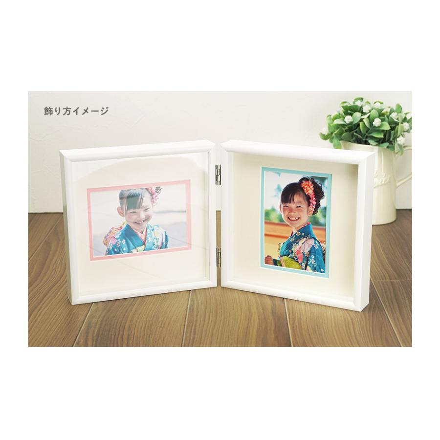 万丈 ボックスフレーム 立体額縁 正方形 ペアL判 カラフルBOXフレーム