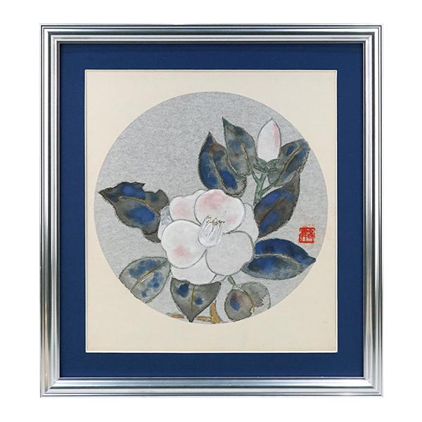 万丈（VANJOH） 色紙額 スタンド付き カラーマット青 シルバー EX色紙