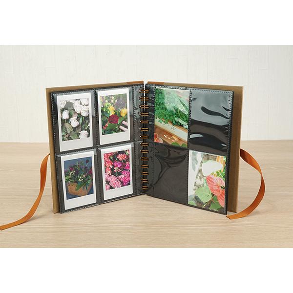フォトアルバム ハーフサイズ写真80枚収納 飾れるリングフォトアルバム