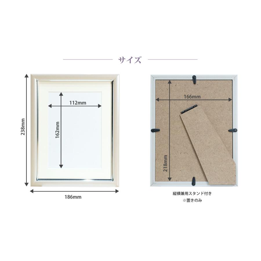 万丈（VANJOH） Vカラー肖像額 2L アイボリー PGY パープル ピンク PBK