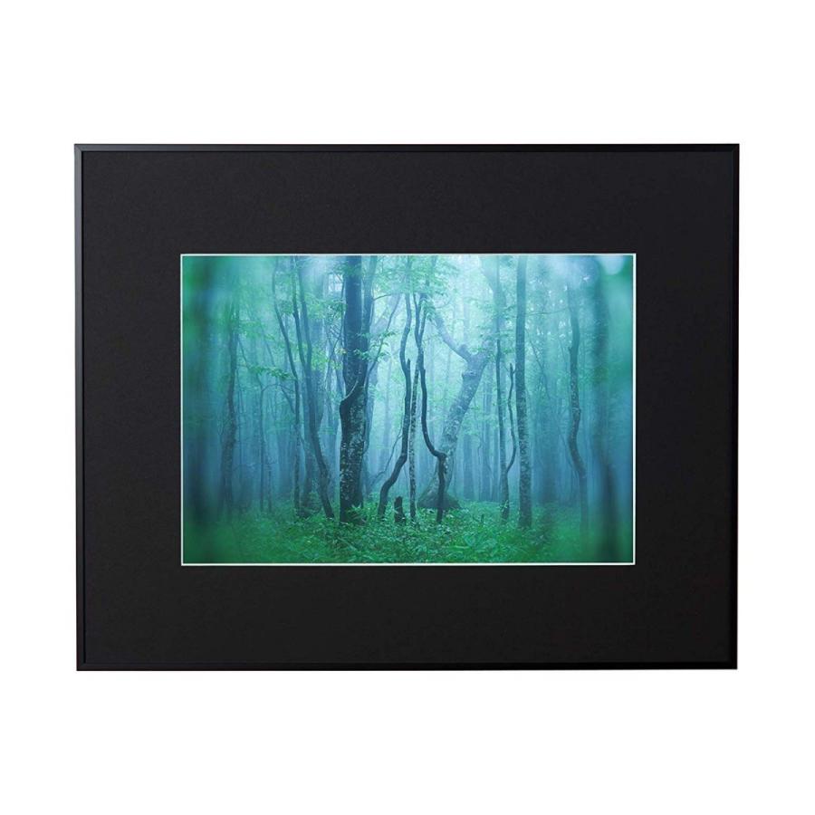 アルミ額縁 ギャラリー ワイド四切 ブラック AGY-W4-BK ケンコー