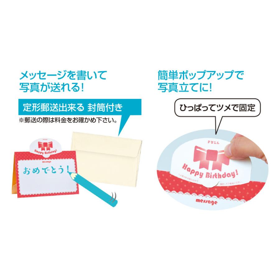 セキセイ フォトスタンド・カード ハーフ ケーキ チャーチ ハト L判