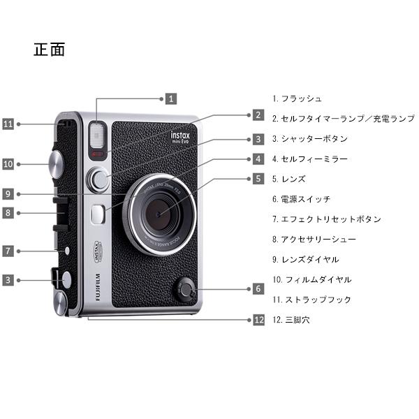 チェキ instax mini Evo BROWN ブラウン ハイブリッドインスタントカメラ 本体 富士フイルム｜y-sharaku｜06