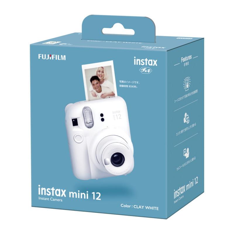 チェキ 本体 instax mini12 クレイホワイト ハンドストラップ付 富士