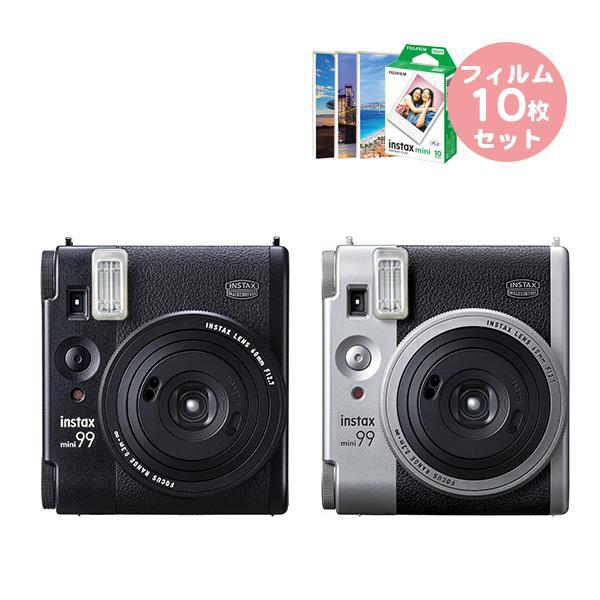 チェキ instax mini 99 ブラック シルバー 本体 & フイルム10枚 プチ