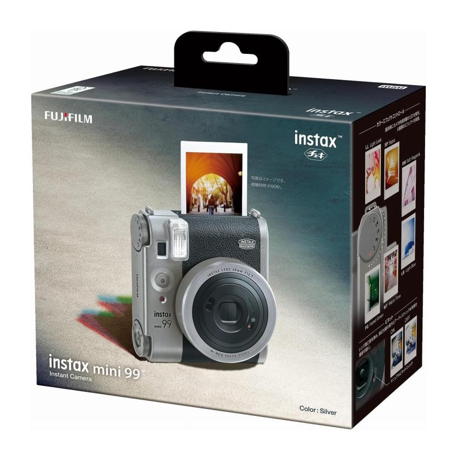 FUJIFILM instax mini 99 本体と付属品 チェキ instax mini 99 ブラック シルバー 本体 & フイルム30枚 プチ
