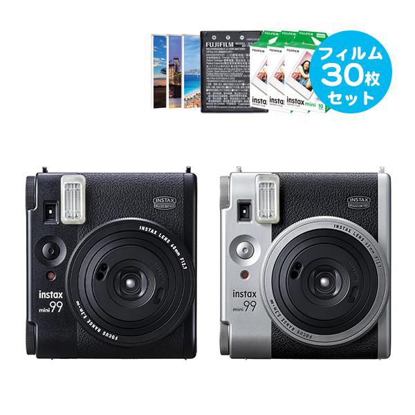 チェキ instax mini 99 ブラック シルバー 本体&フイルム30枚&予備