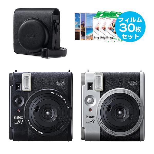 チェキ instax mini 99 ブラック シルバー 本体&フイルム30枚&専用