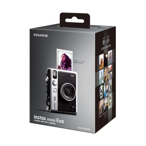 チェキ instax mini Evo ブラック ブラウン 本体&フイルム10枚 チェキ instax mini Evo ブラック ブラウン 本体&フイルム10枚