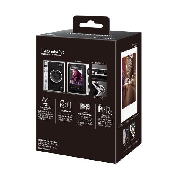 チェキ instax mini Evo ブラック ブラウン 本体&フイルム10枚 チェキ instax mini Evo ブラック ブラウン 本体&フイルム10枚