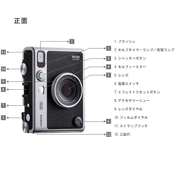 チェキ instax mini Evo ブラック ブラウン 本体&フイルム30枚 チェキ instax mini Evo ブラック ブラウン 本体&フイルム30枚