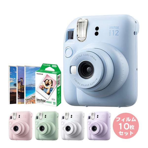 FUJIFILM instax mini 10枚入り 6箱セット チェキ instax mini12 本体 各5色＆フィルム10枚＆プチカードファイル1