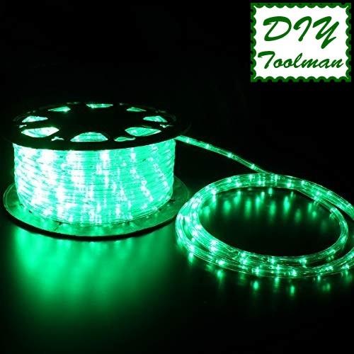 LEDイルミネーションライト 1250球 50m LEDロープライト チューブライト クリスマス 電源ケーブル付属 緑 :tubelight