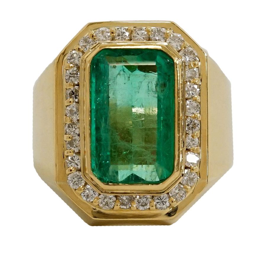 本物 エメラルド 4.806ct ダイヤモンド 0.66ct K18 YG リング 指輪 17号 イエローゴールド グリーン :2000087234100341:BRAND BOX 通販 ピアジェ ロゴ入り キヘイチェーンデザイン K18YG 約18号